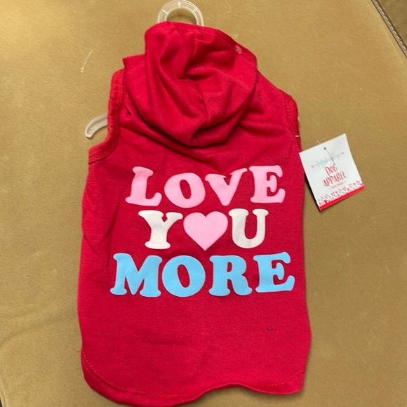 Dog apparel Other - Dog outfit clothing Red dog apparel love you more